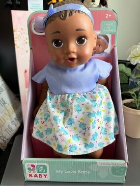 Be My Baby Toddler Doll in Light Blue Dress with Headband